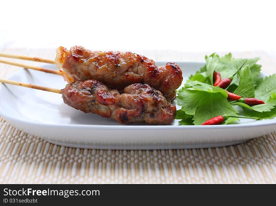 Thai grilled pork is life style for long time