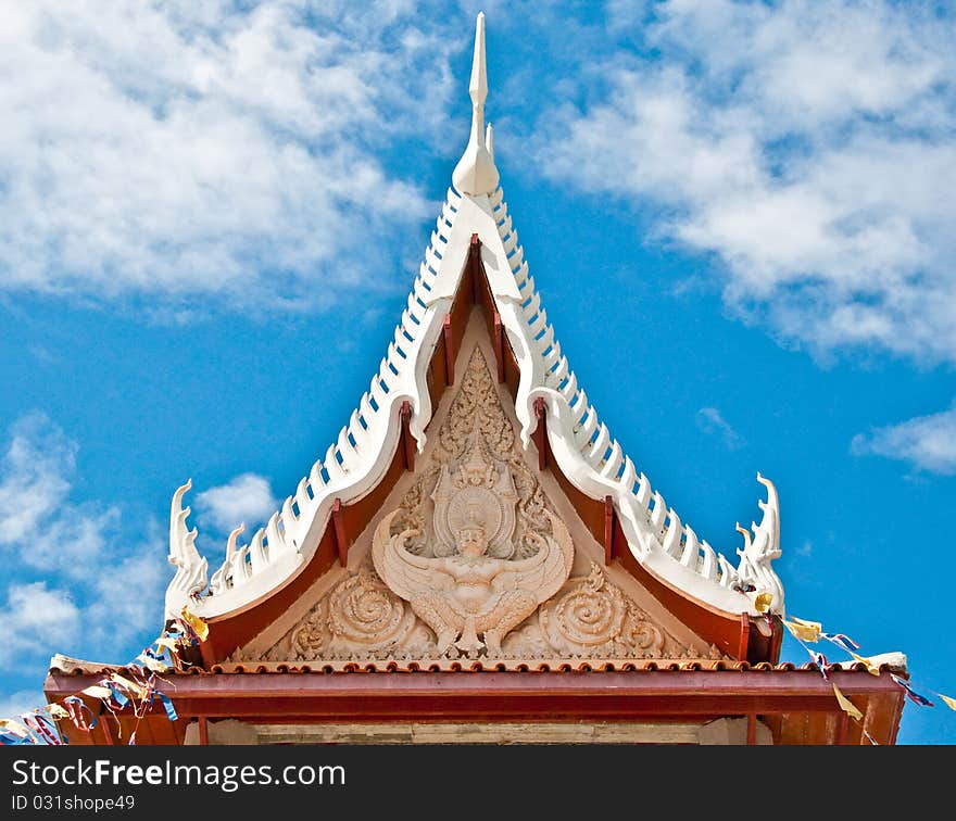 The Temple on blue sky background