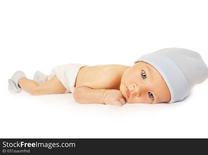 Beautiful baby isolated on white