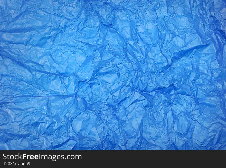 Crumple blue paper for use as background