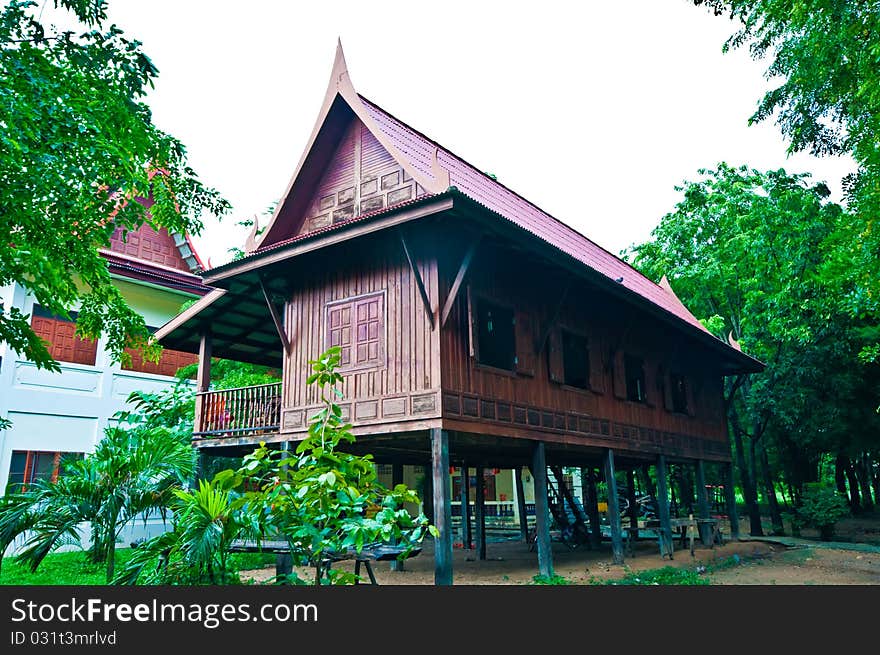 The House of monk at sukothai province, Thailand