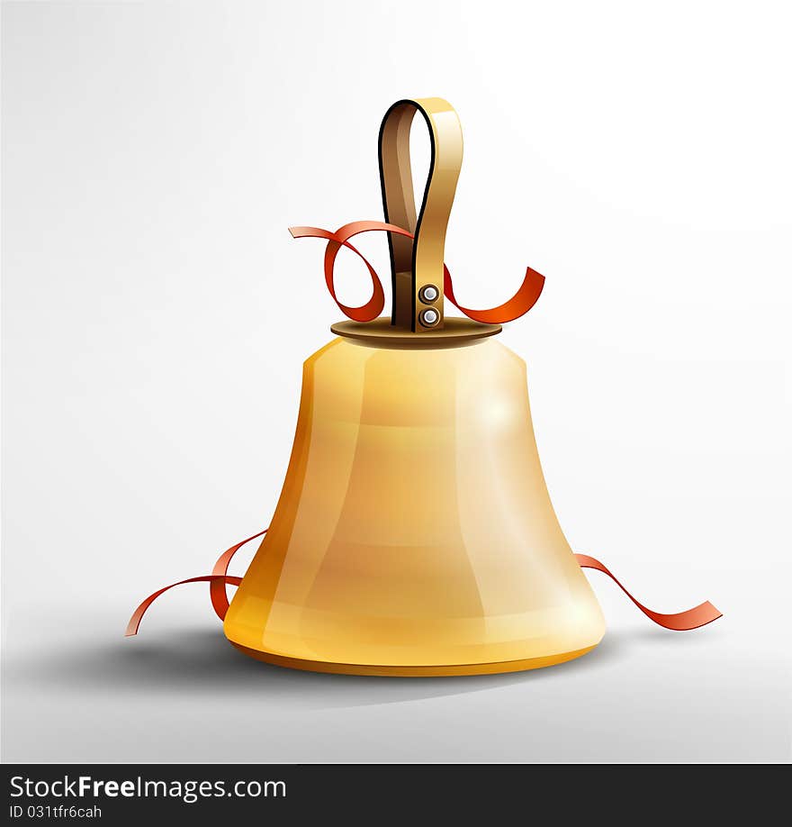 Isolated Christmas bell