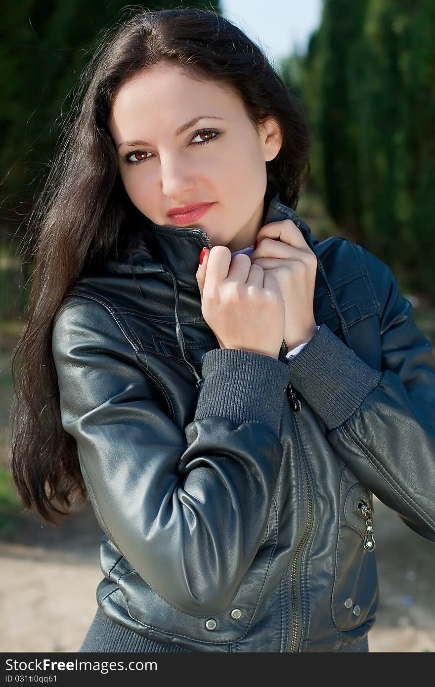 Close-up portrait of caucasian young woman. Close-up portrait of caucasian young woman