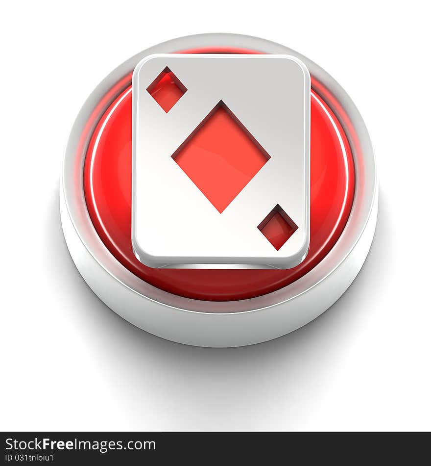 Button Icon: Ace Of Diamonds