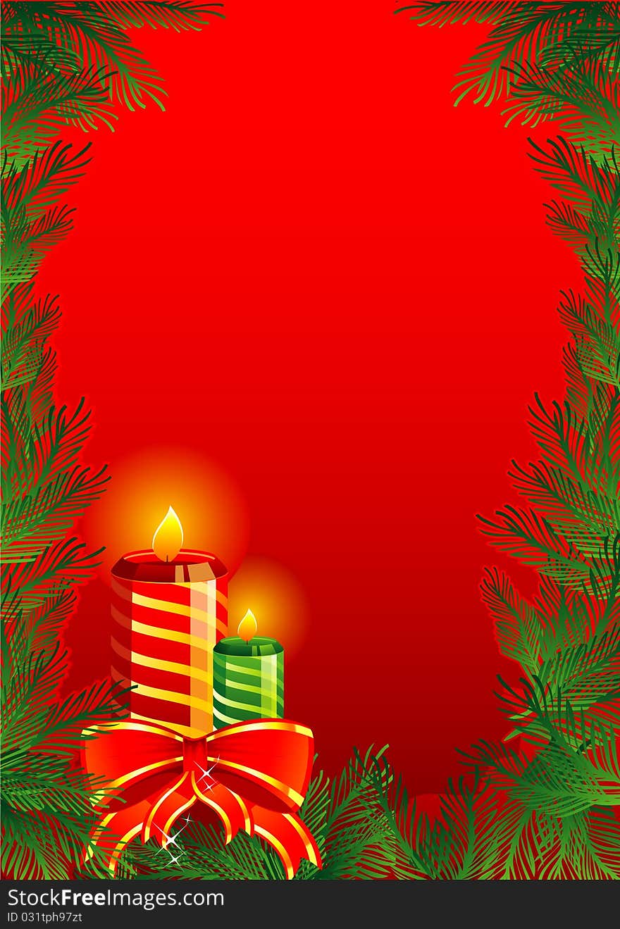 Vector illustration of Christmas candles