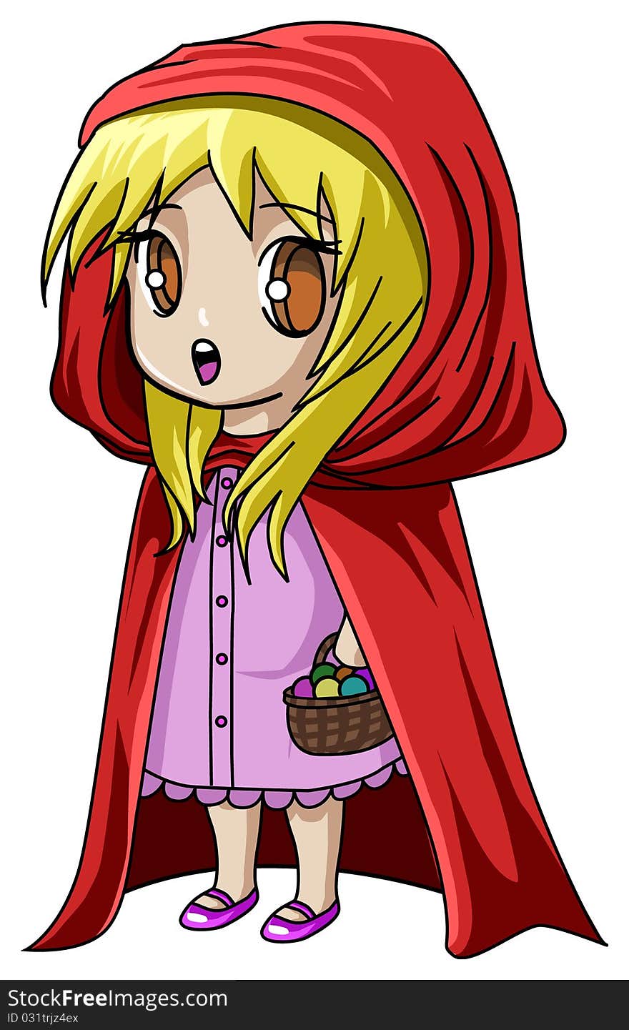 Story illustration of little red riding hood. Story illustration of little red riding hood