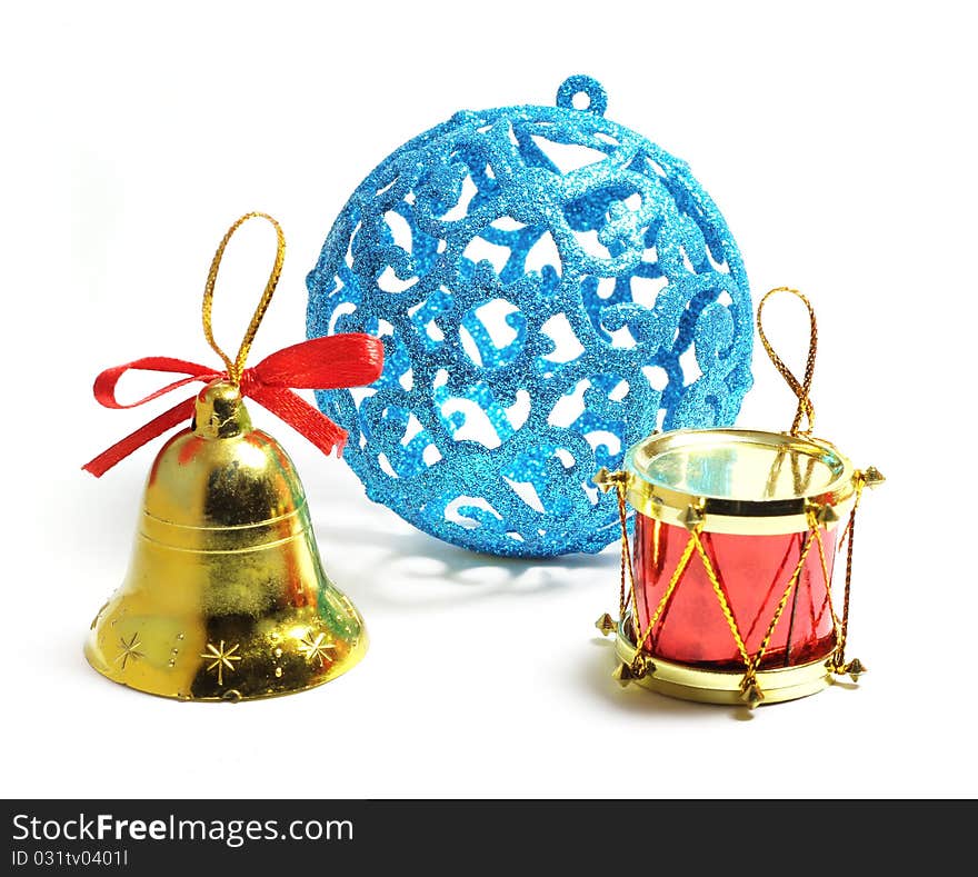 Blue Christmas ball bell