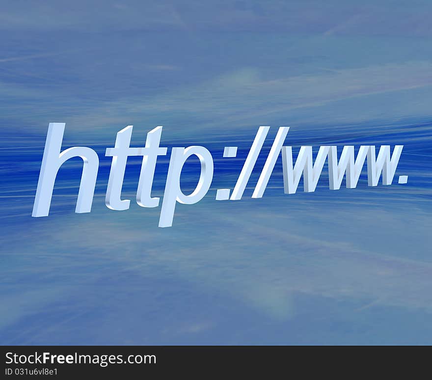 World white web text on a blue background. World white web text on a blue background