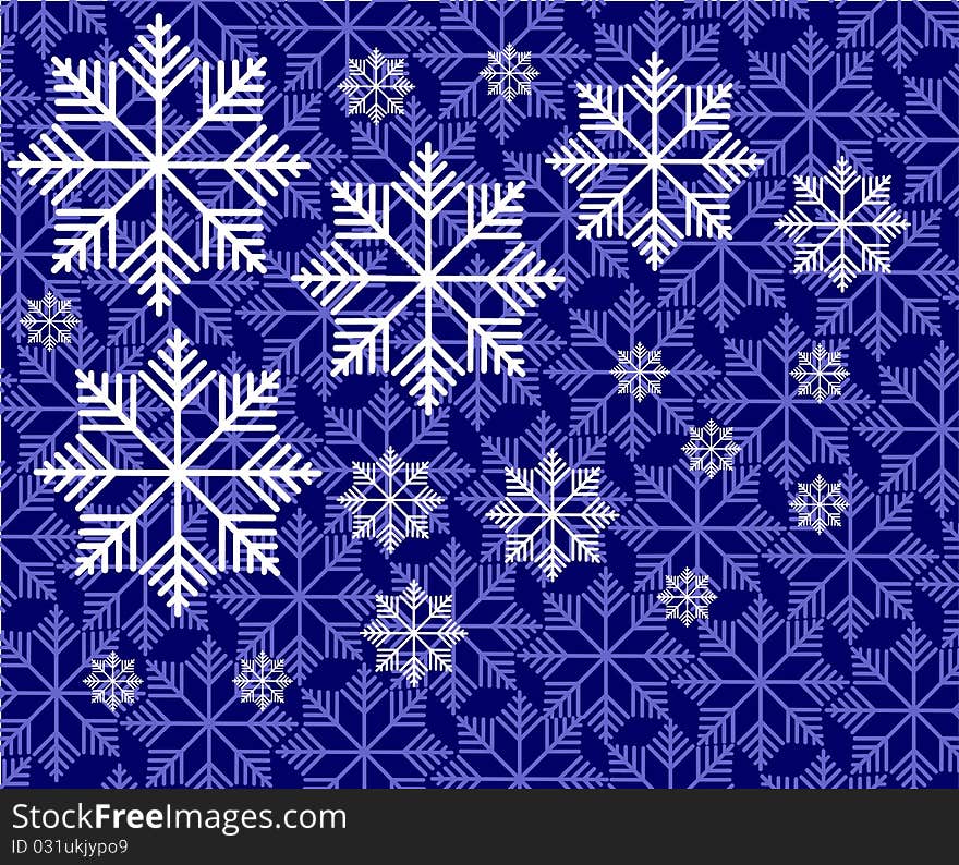 Christmas background with snow star. Christmas background with snow star