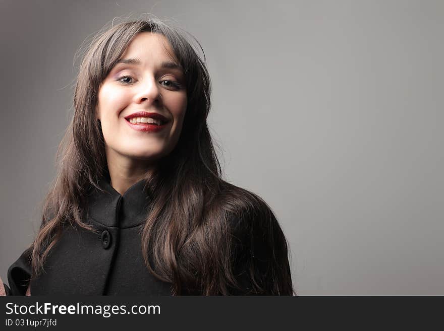 Portrait of a smiling beautiful woman. Portrait of a smiling beautiful woman