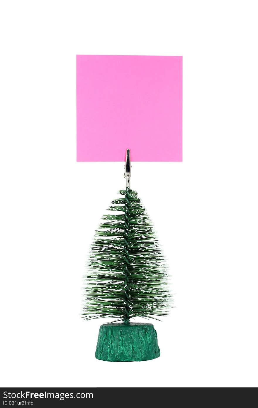 Christmas Tree With Blank Paper