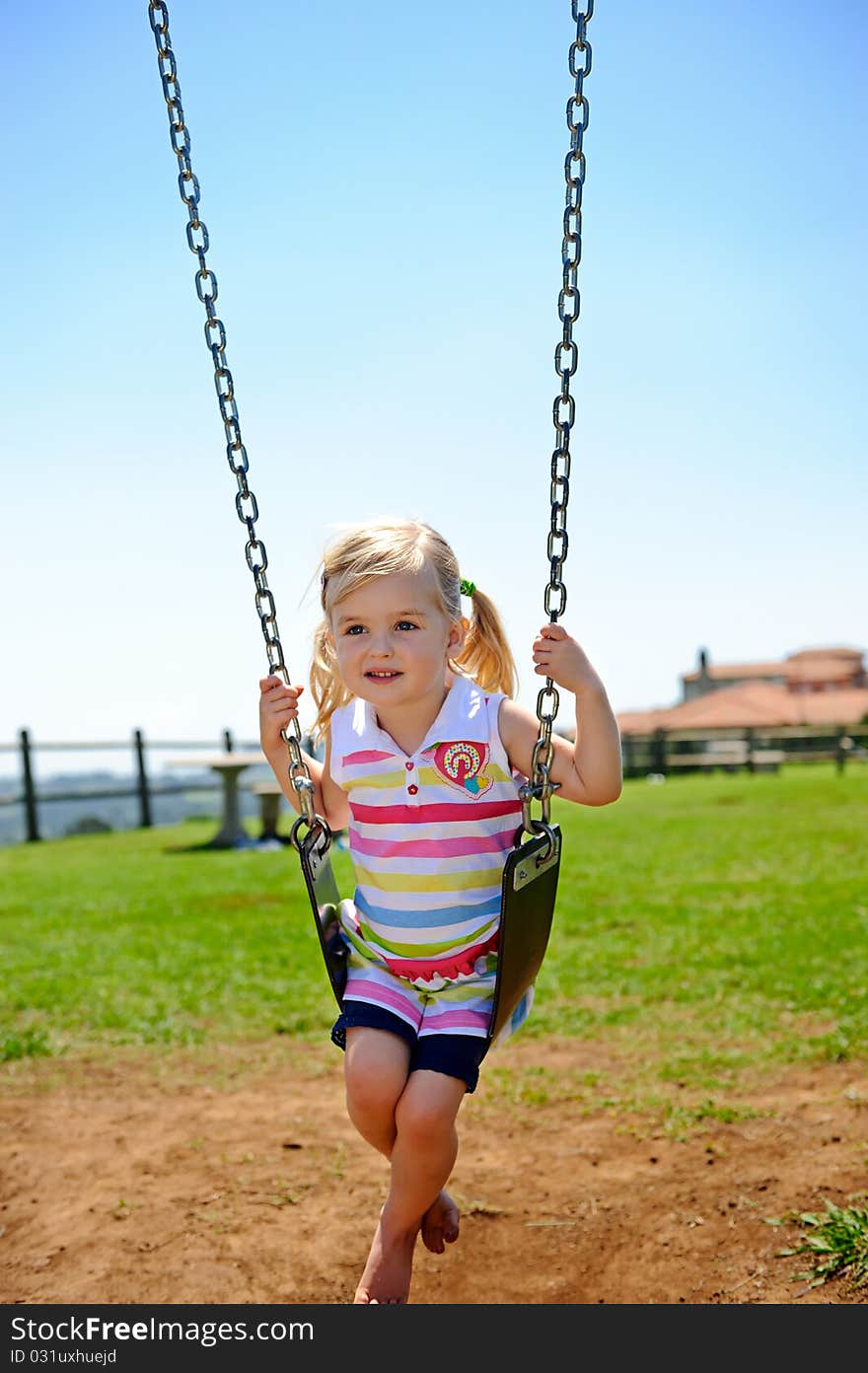 Child on swing