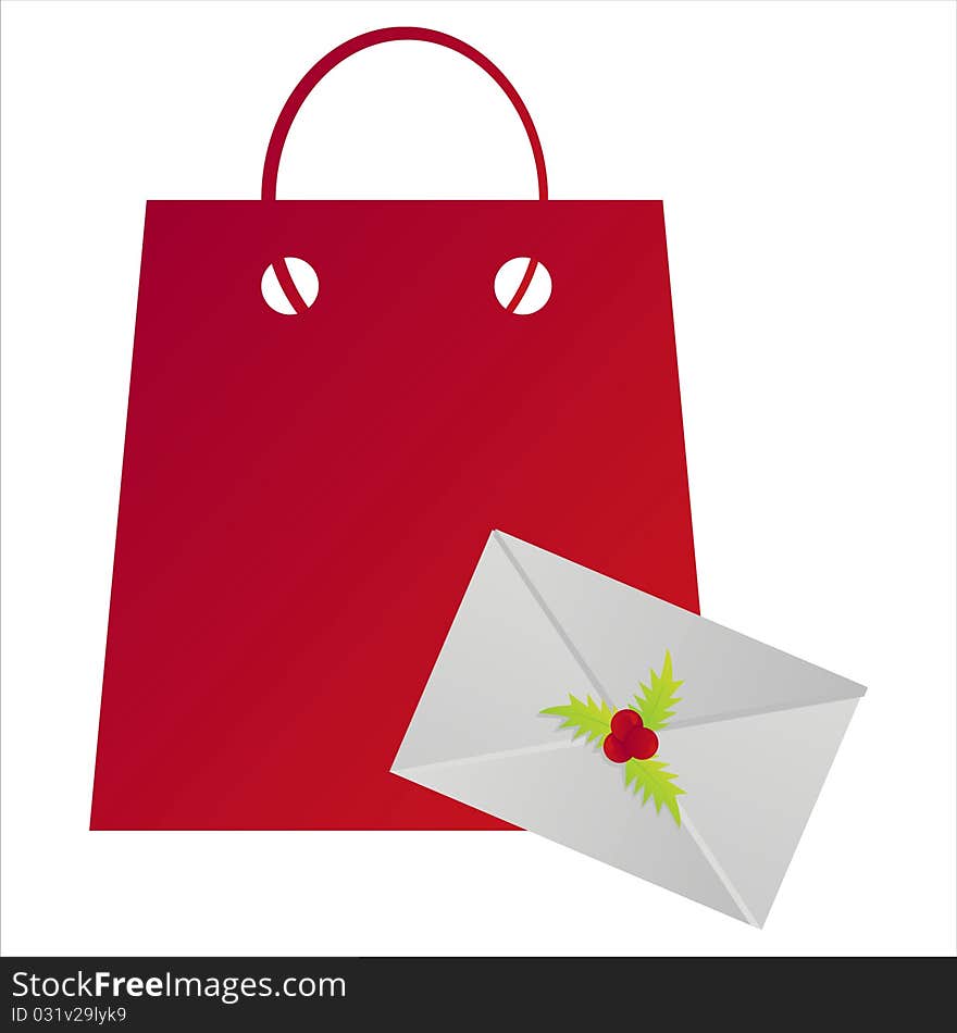 Christmas shopping bag