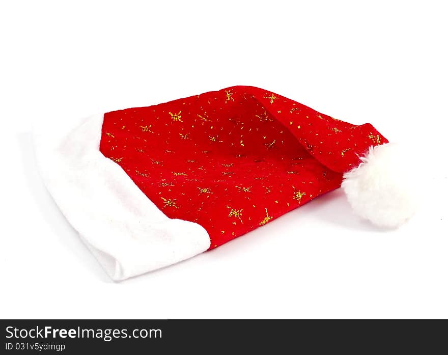 Santa Claus hat on white background