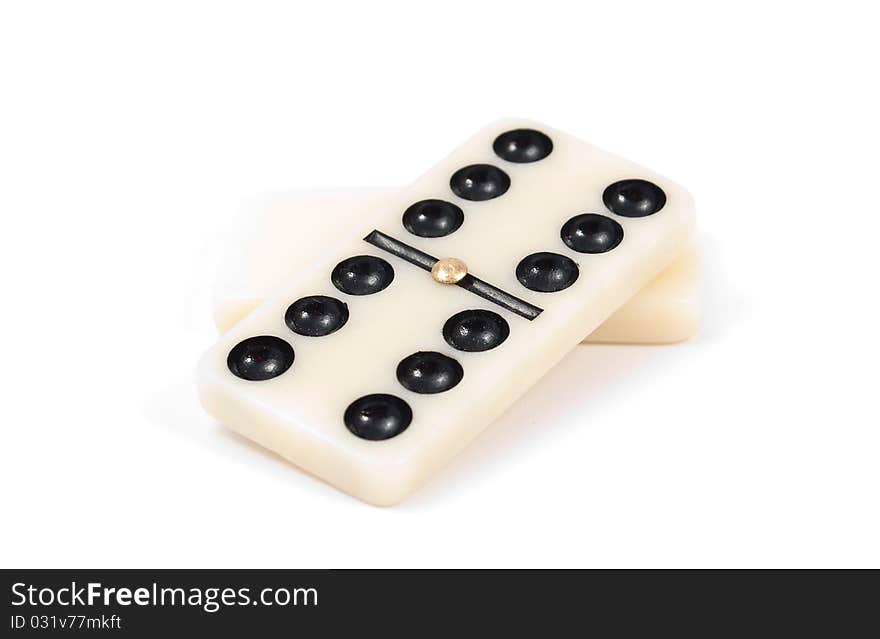 Dominos on a white background