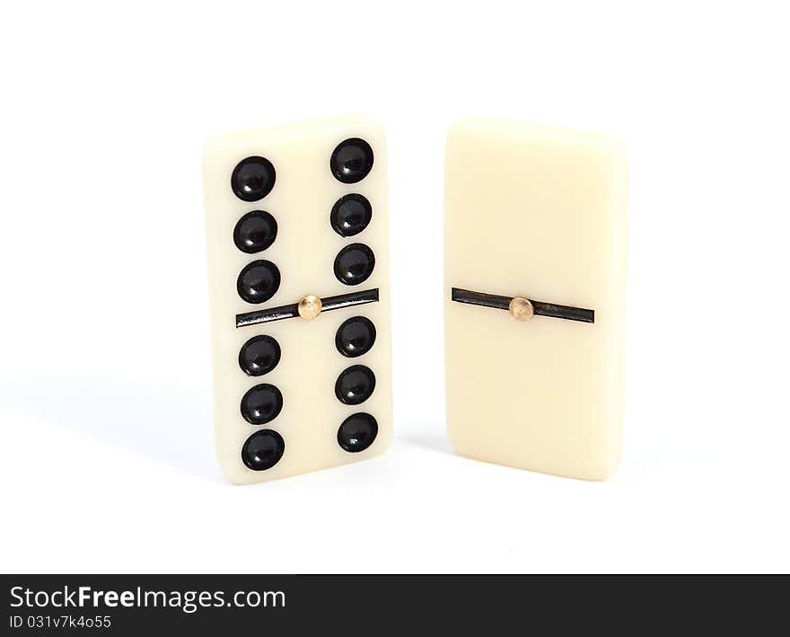 Dominos on a white background