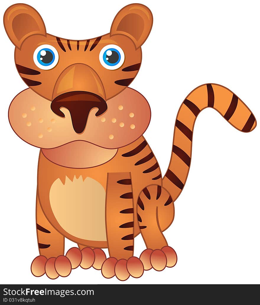 A illustration of a cute tiger, eps available