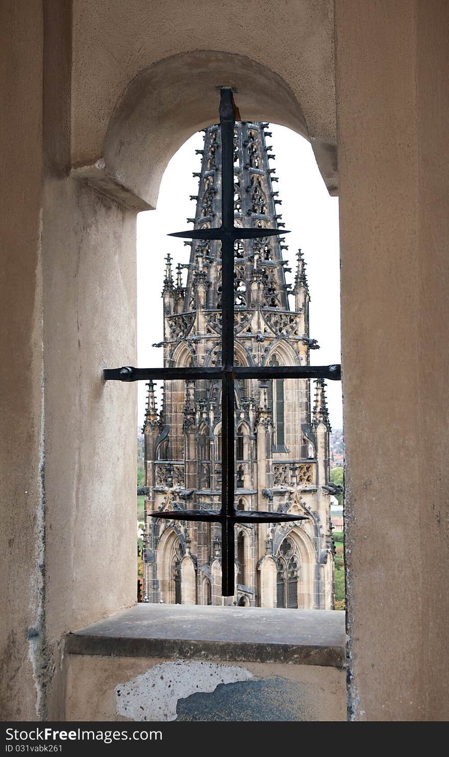 View of the Catholic Church chereh lattice in loop-hole