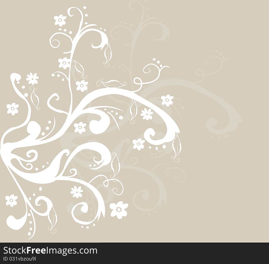 Abstract floral greeting card background