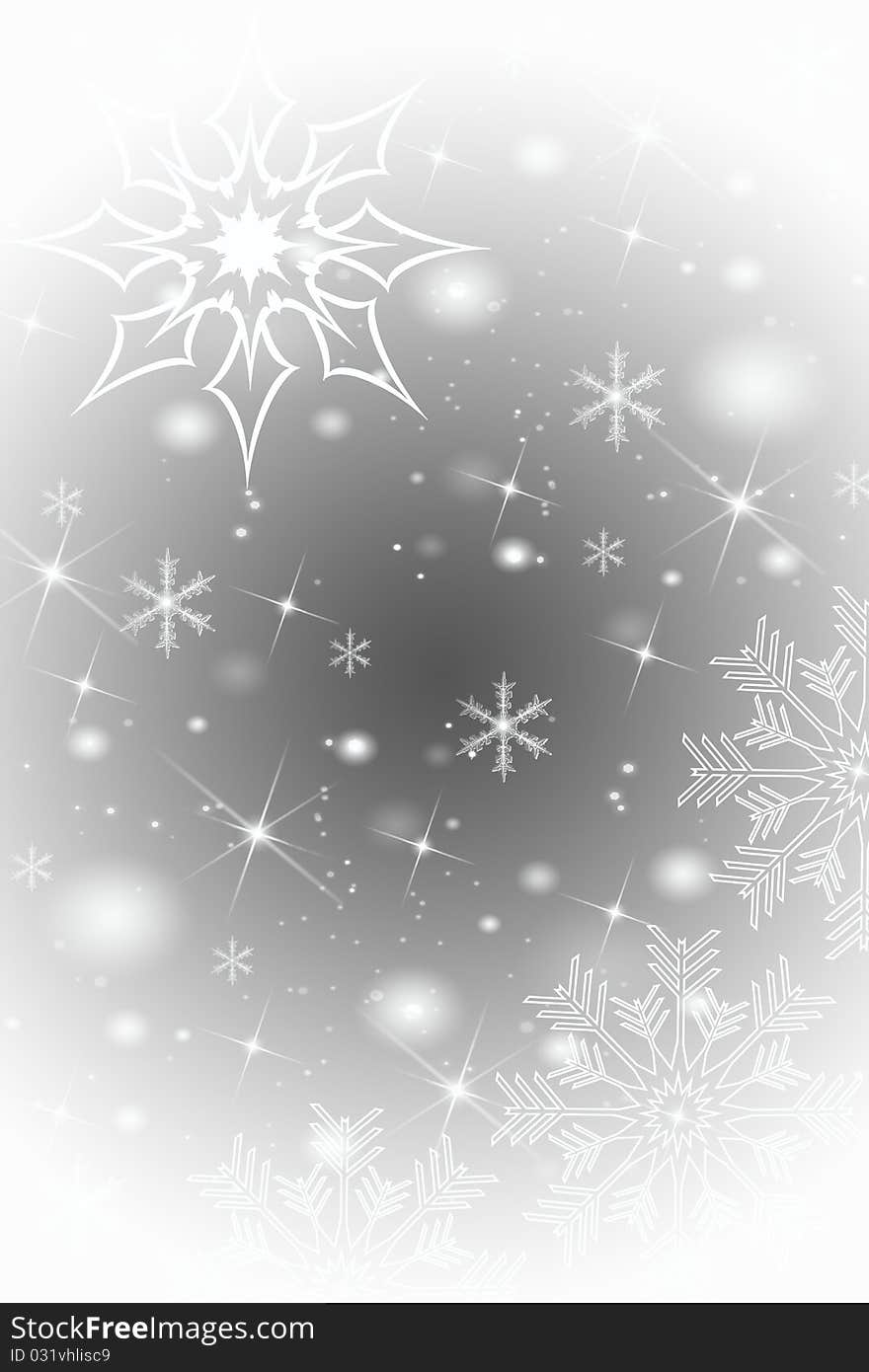 Abstract Snowflakes Background