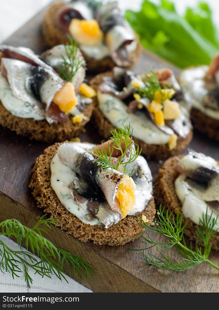 Anchovy Canapes