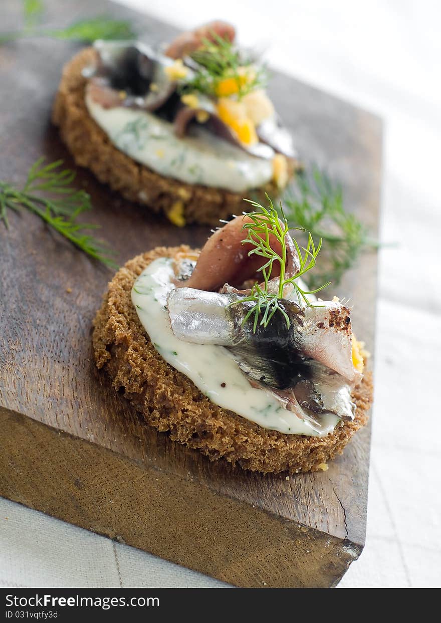 Anchovy Canapes