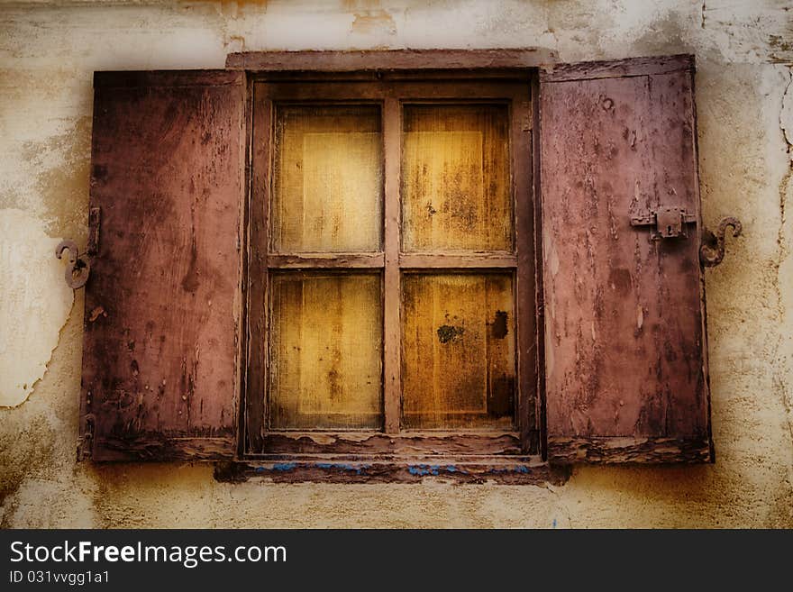 Ancient window in a rural people