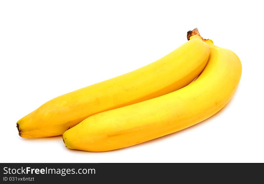 Two mature bananas