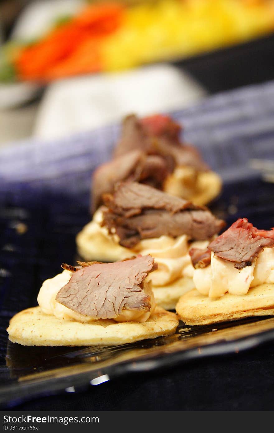 Finger food at an event. Finger food at an event