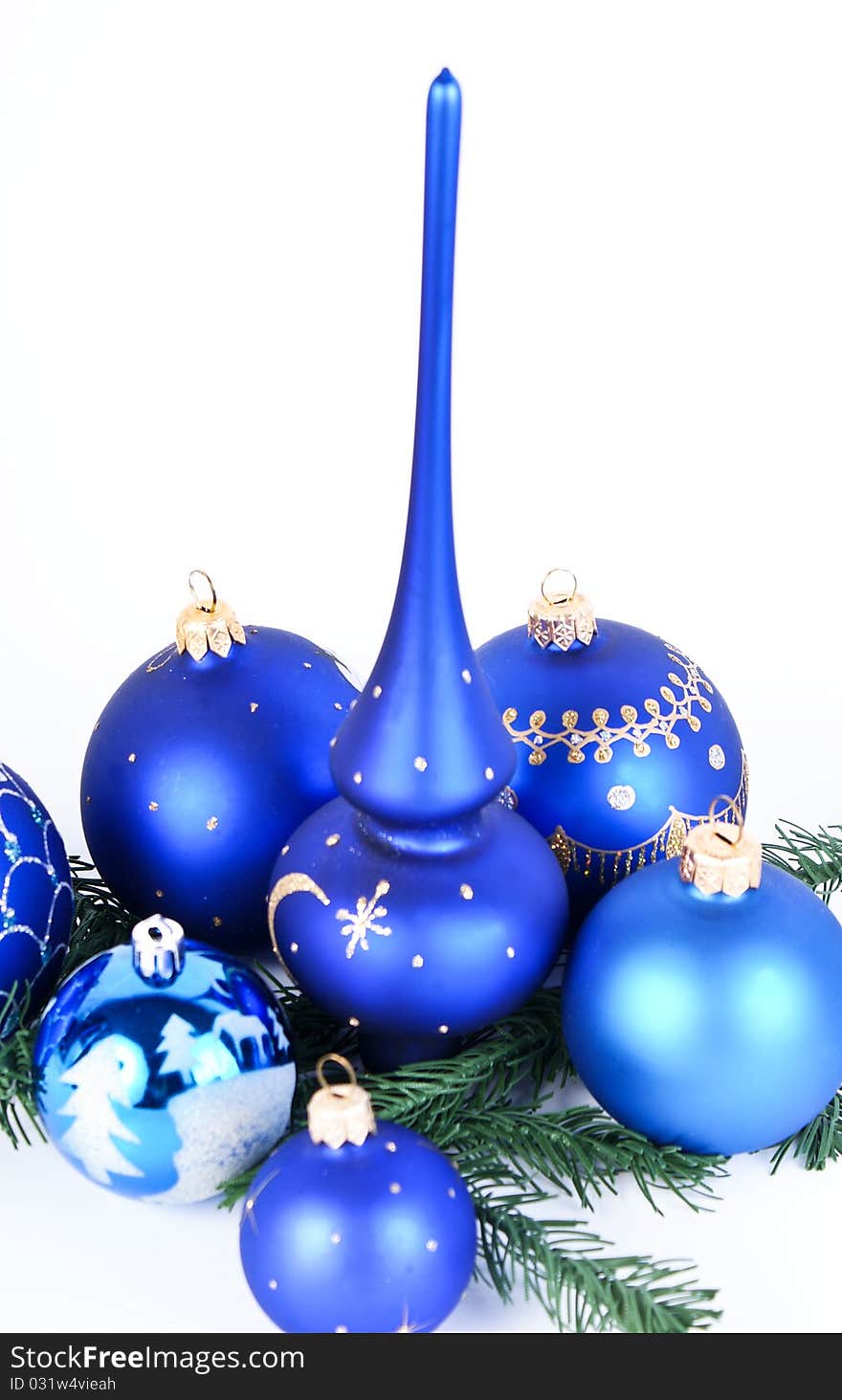 Christmas blue balls