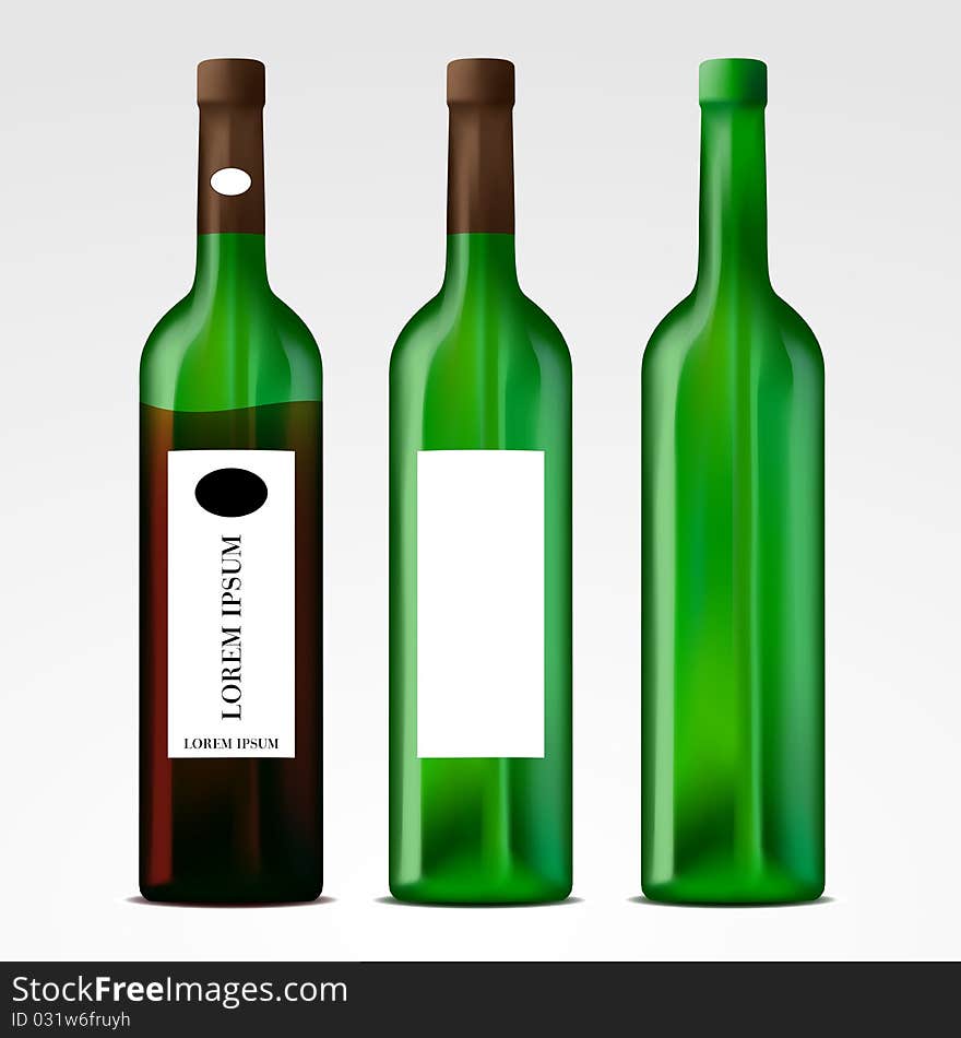 Editable  wine bottles