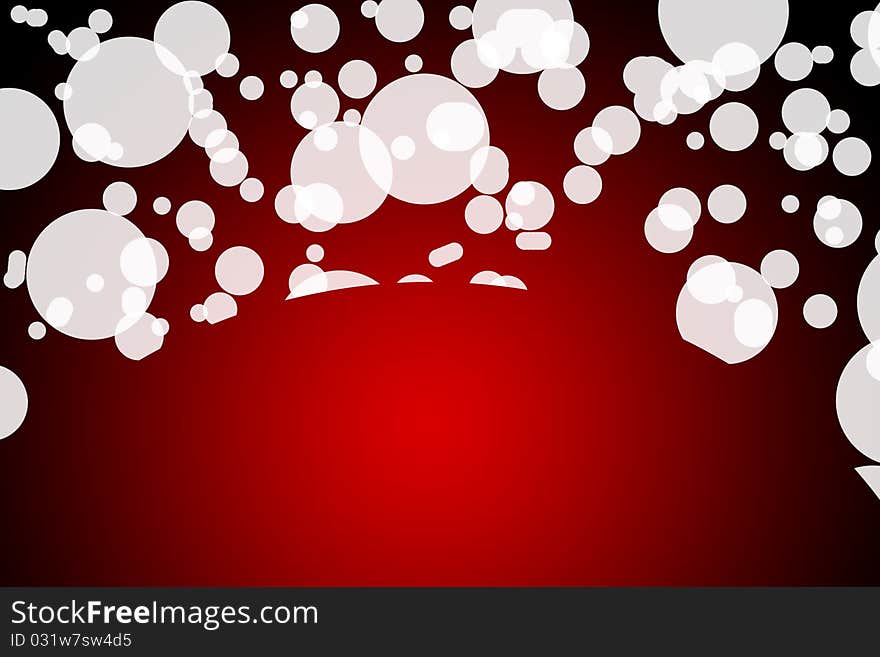 Red winter background with round snowflakes. Red winter background with round snowflakes