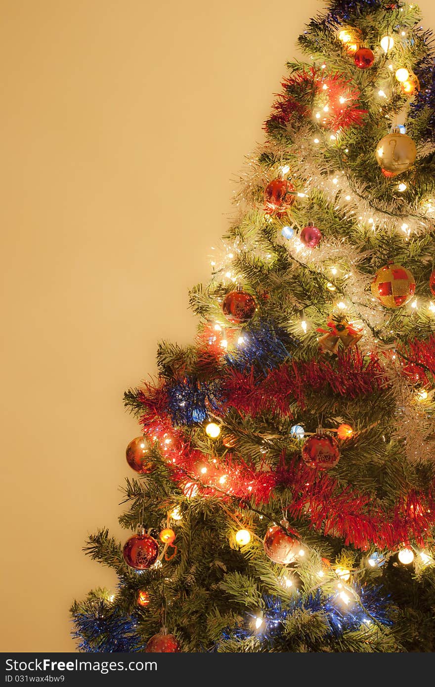 Christmas tree decorated with ornaments