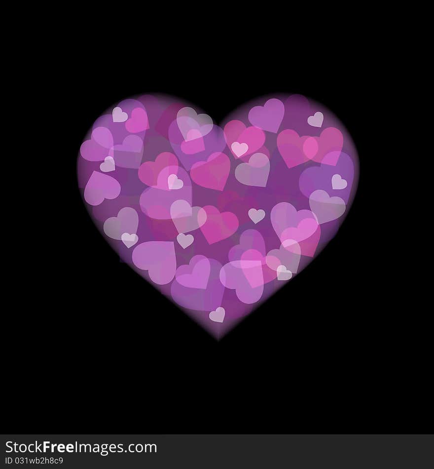 Heart From Hearts. Vector