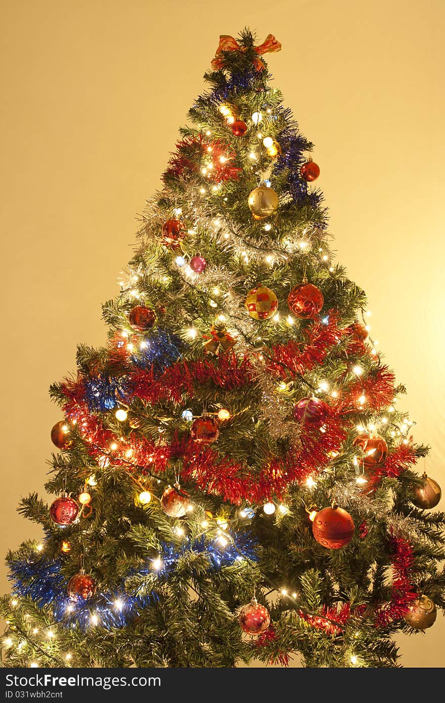 Christmas tree decorated with ornaments