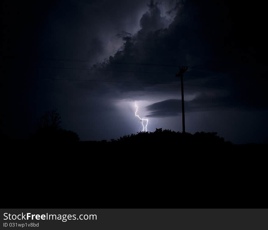 A very intense lightning storm in north central Oklahoma. A very intense lightning storm in north central Oklahoma