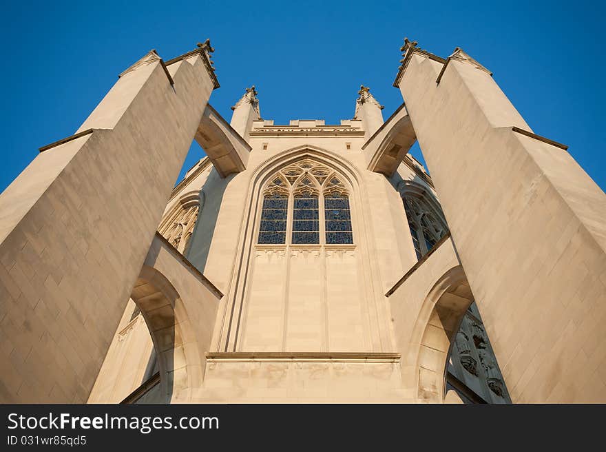 Arches on the backside of the National Cathedral. Arches on the backside of the National Cathedral