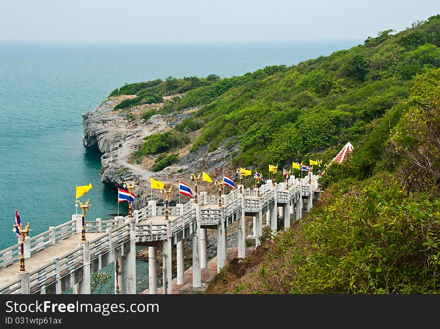 Seaside view at srichang island,thailand.