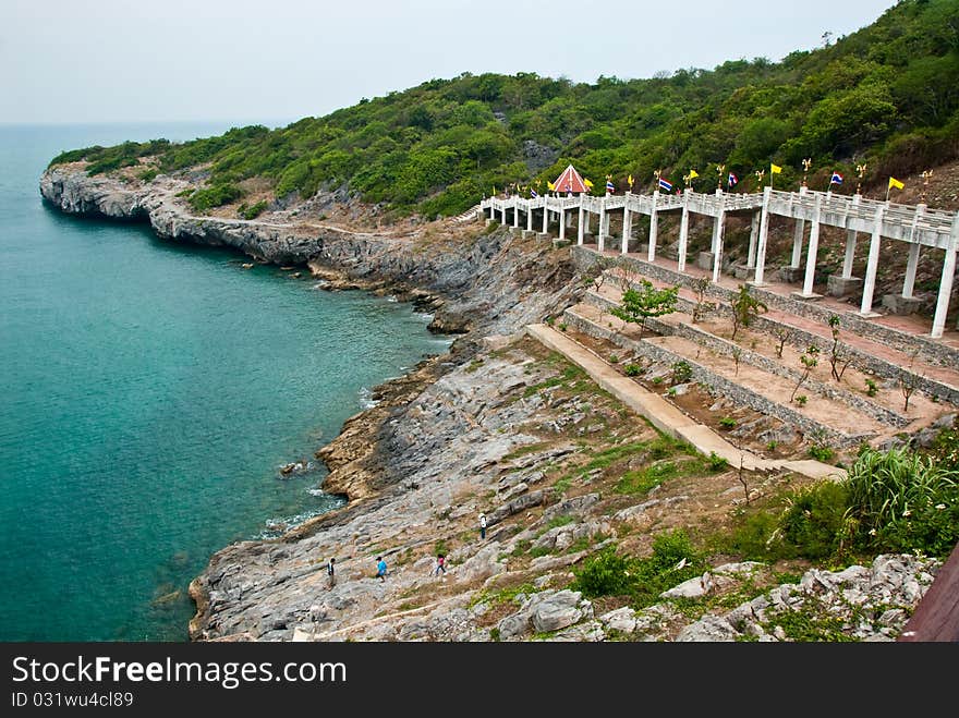 Seaside view at srichang island,thailand.