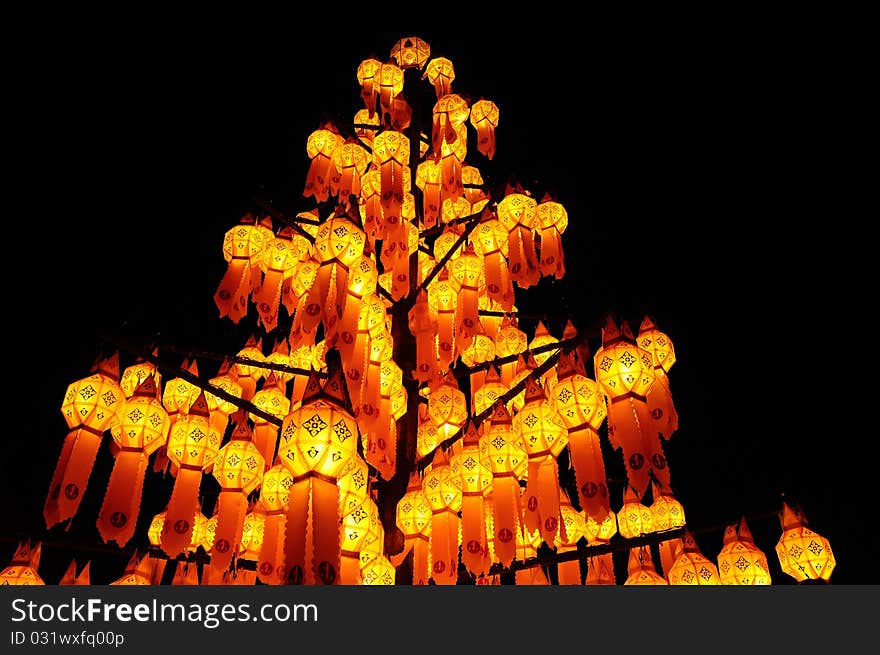 Paper lamp, lanterns festival in Thailand