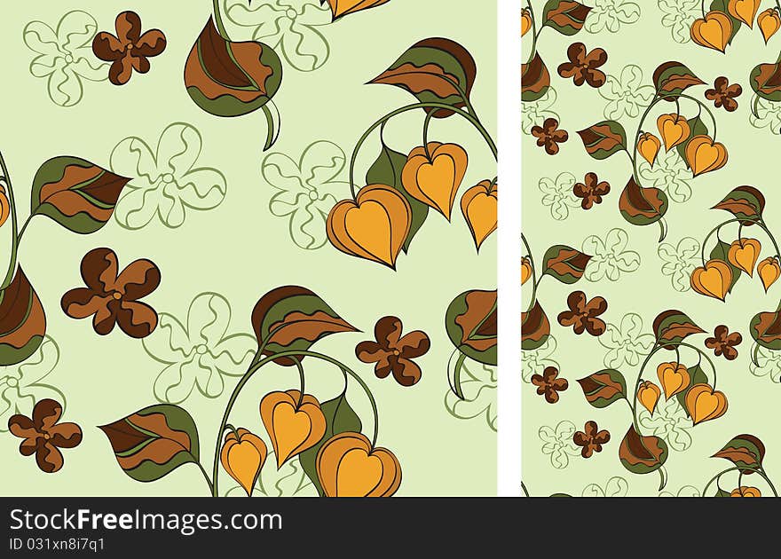 Seamless background with autumn flowers. Seamless background with autumn flowers