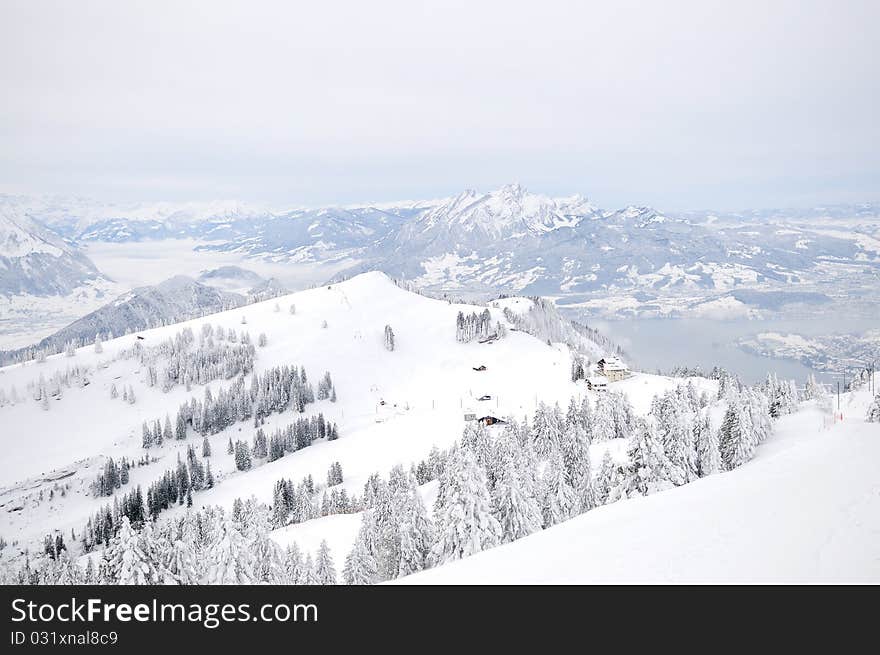 Winter mountain landscape