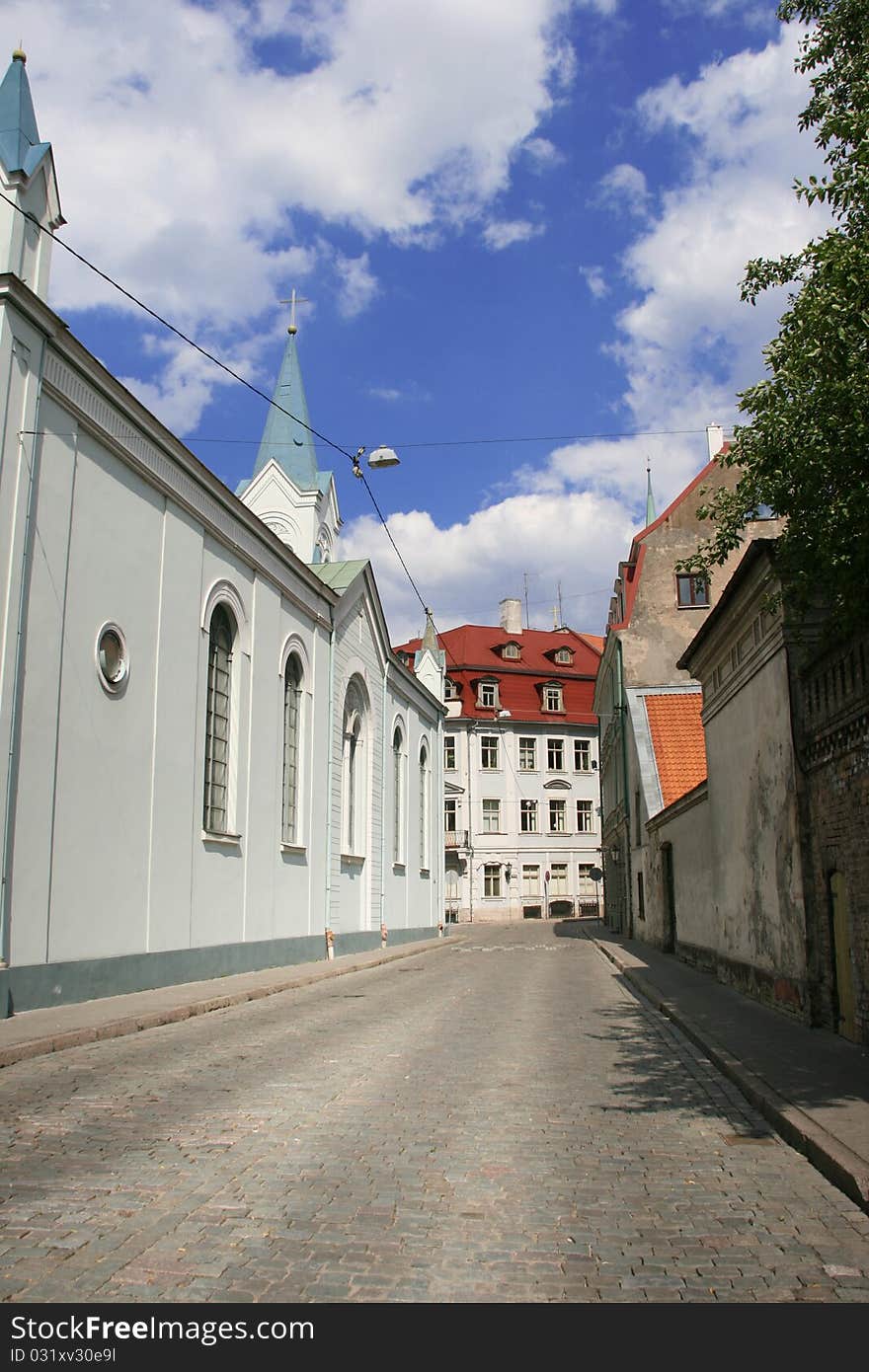 Small Street In Old Riga