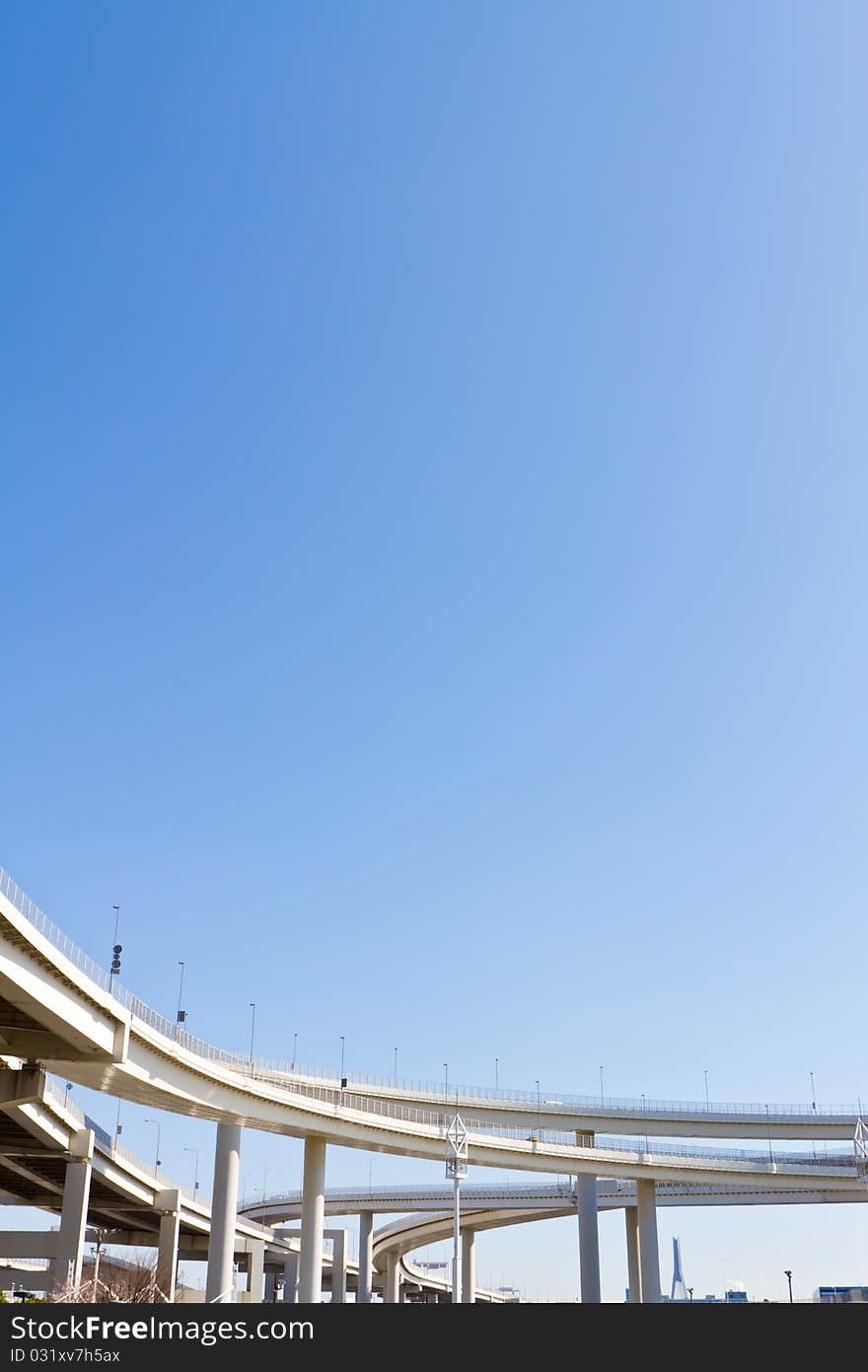 Highway bridge background