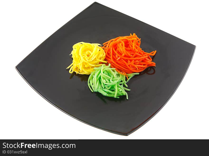 Grated Vegetables On The Plate