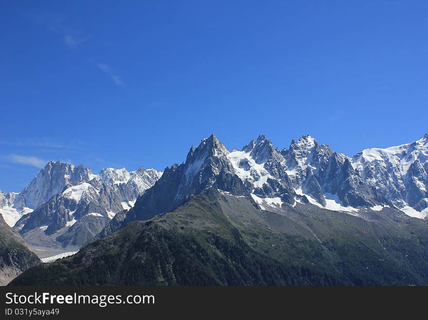 Mont-Balnc and sky blue. Mont-Balnc and sky blue