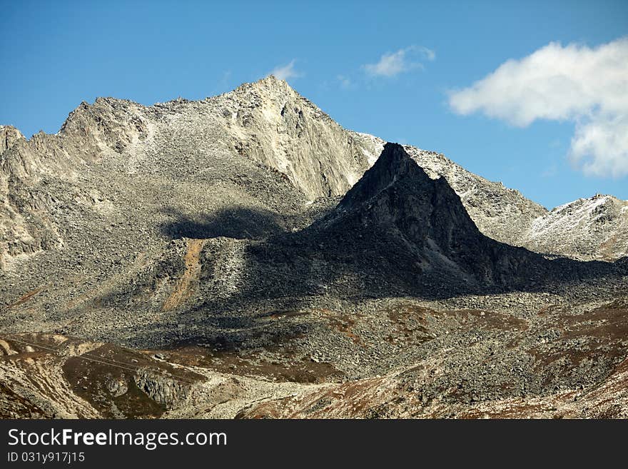 Snow mountains in  chuanxi plateau,near xinduqiao,where knows as heaven of photography