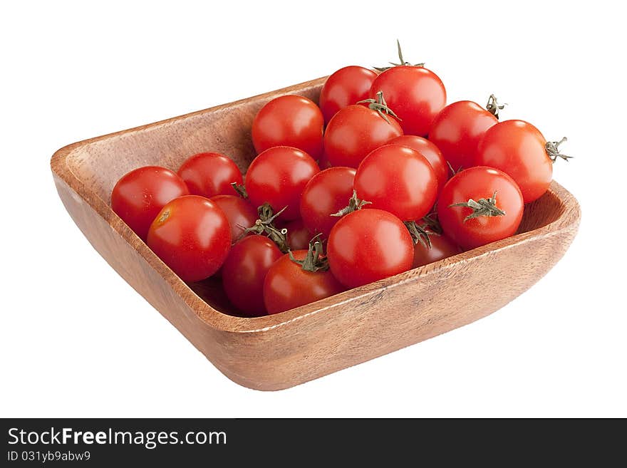 Small red tomatoes for cooking various delicacies and decorations.