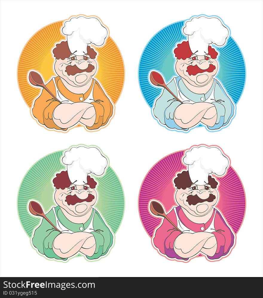 Beautiful illustration chef