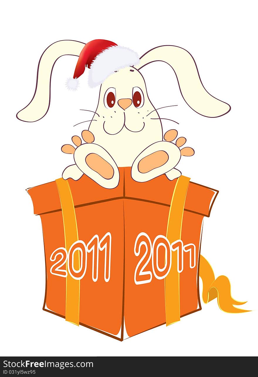 New year symbol of rabbit with 2011. New year symbol of rabbit with 2011.